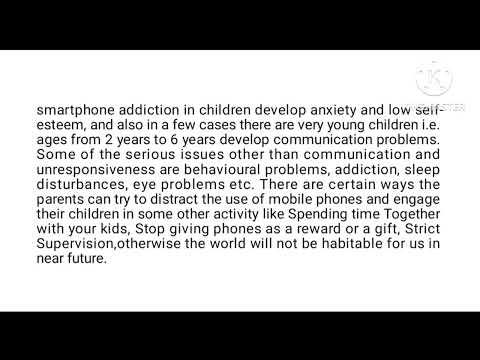 English report writing | mobile phone  addition among children ||