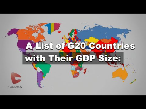 A list of G20 countries by GDP size