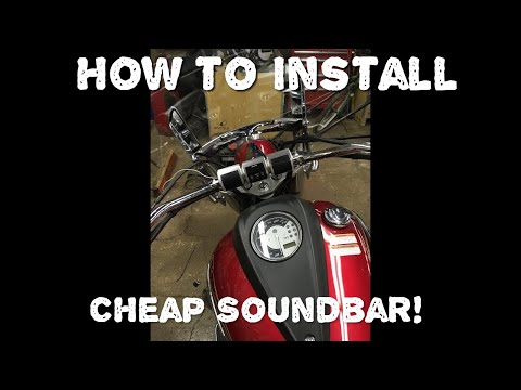 How to install a motorcycle stereo soundbar Vstar