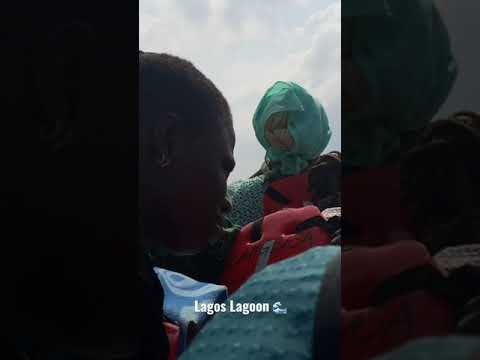Traveling by local boat within Lagos Nigeria.