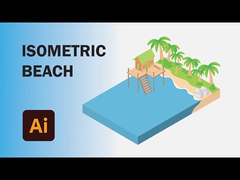 ISOMETRIC Beach House Illustrations | Adobe Illustrator Tutorial