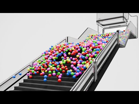 Ball Simulation - Colorful Marble Balls Sorting