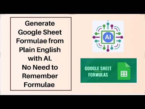 Generate Google Sheet Formulas Using AI