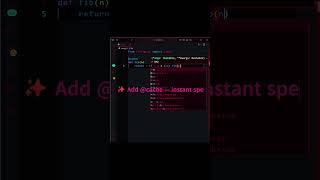 Python’s Hidden Speed Hack 🤯 | 1 Line to Boost Recursion!#Python #PythonTips #CodeMagic