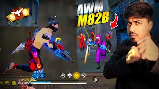 FREEFIRE 🔥" SNIPER CHALLENGE " 🤯 Solo vs Squad AWM + M82B = 19 Kills OP -Garena free fire #freefire