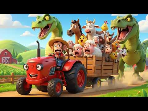 Monkey Funny Fixes Tractor and Plows Beet Field - Farm Work | MonKey Cartoon 🐒