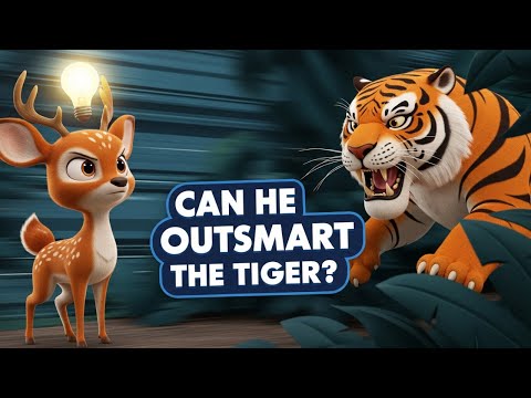 The Deer Who Fooled a Hungry Tiger! 🦌🐯 Kids Bedtime Story About Bravery