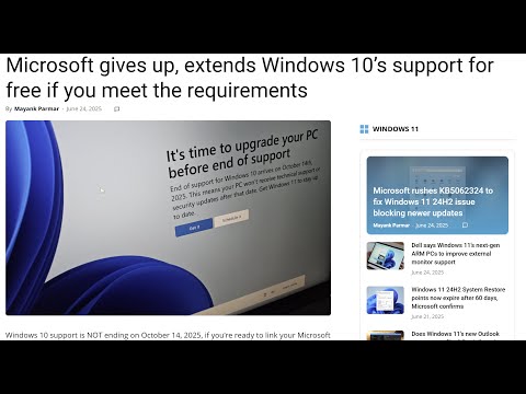 Windows 10 Support EXTENDED FOR FREE!!!