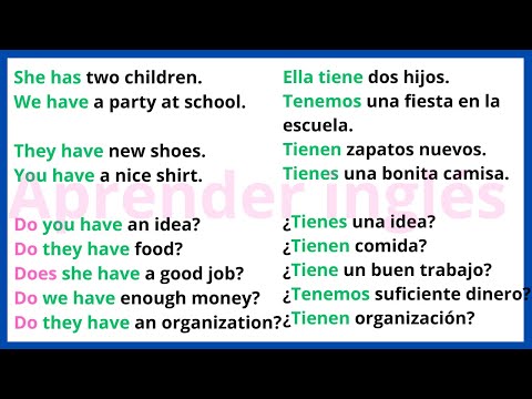 Construye tus primeras frases en inglés con el verbo "to have" en presente |Aprender-inglés