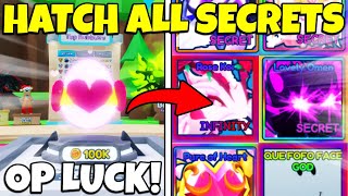 HOW TO HATCH ALL VALENTINES SECRETS IN BUBBLE GUM SIMULATOR INFINITY! | BGSI
