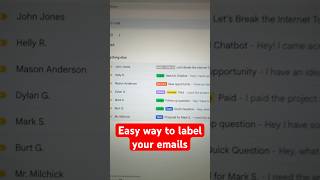 Easy way to label your emails! #aiautomation #emailhacks #emailtips #ai