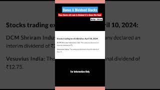 Bonus & Dividend This Week Ex-Date l #dividend #bonus #stocks #exdate This week #sharemarket #info