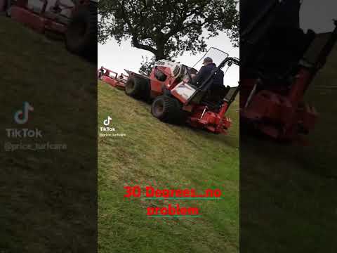 Ventrac 30 degree banks. No problem #ventrac #turf #grass  #mowerliving #mower