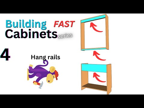 How I build cabinets - 4 installing the hangrails and cutting corners