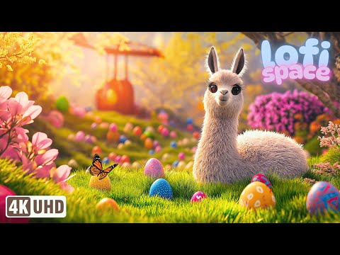 Spring Lofi Music 🦙🌼 Chill Vibes with Cozy Llama in the Easter Forest