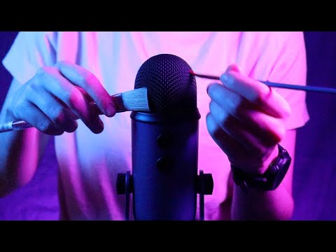 ASMR Mic Brushing with Paintbrushes