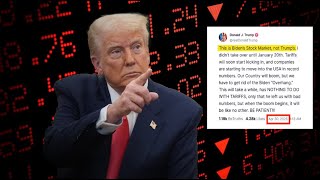 Trump Confronted on Stock Market Crash: 'That's Biden's Fault!'