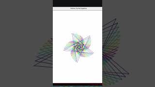 Best Design Using 10 lines in Python Turtle | #shorts #design # programming | Sandeep Makwana