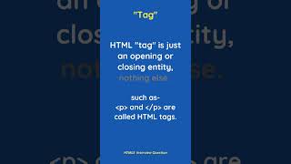 Difference between Tag and Element in HTML 🔥| HTML5 Interview Question