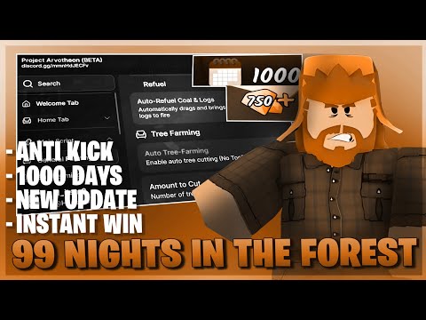 99 Nights In The Forest Script *NO KEY* - New Update, Reach 1000 Days, Fast Swing, Esp & More! 🌳🌙