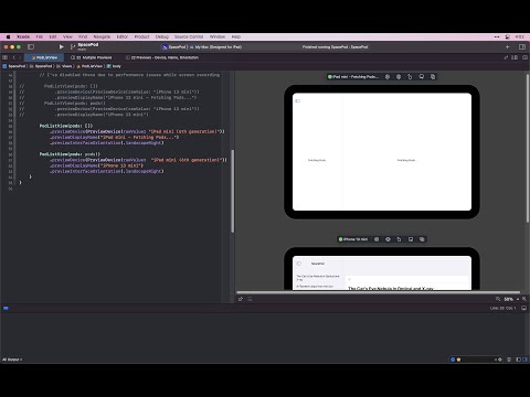 SpacePod 22 SwiftUI Multiple Previews plus Device, DisplayName, & InterfaceOrientation