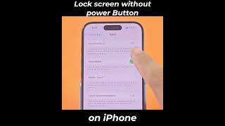 How to lock iPhone screen without the power button on iPhone
