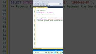 dateadd function in SQL server #database #sql #dataanalysis #codingskills #sqlpractice #shorts