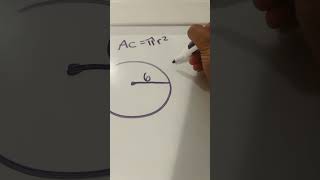 Finding Area of a circle (basic) #foryou #foryou #mathforstudents #6thgraders #simple #mathmadeeasy