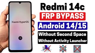 Redmi 14c Frp Bypass | Android 14/15 Without PC | Unlock Google Account Lock 100% Working New Update