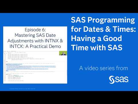 Mastering SAS Date Adjustments with INTNX & INTCK: A Practical Demo | A good time with SAS Ep. 6