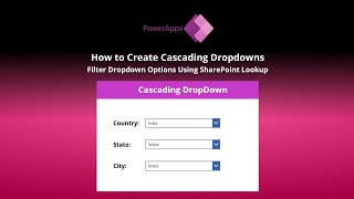 Power Apps Cascading Dropdown with SharePoint Lookup Column | Step-by-Step Tutorial