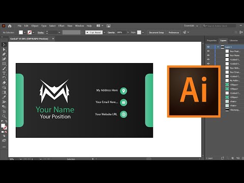 How to Create Business Card Design in Adobe Illustrator, Visiting Card Design in Adobe Illustrator