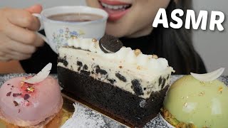 ASMR Mousse Cakes Oreo Mousse Bar, Cupid's Heart, with OG Cardamom Dream *No Talking Eating Sounds