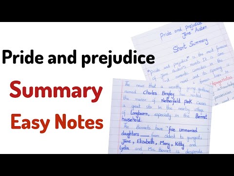 Pride and prejudice by jane austen summary  notes | pride and prejudice summary