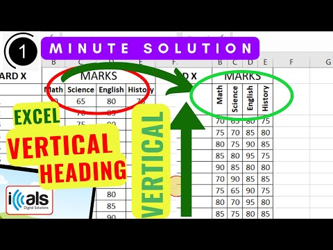 Create Vertical Headings in Excel