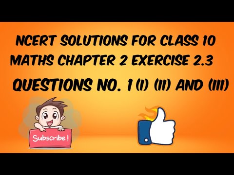 NCERT Solutions For Class 10 Maths Chapter 2 Exercise 2.3