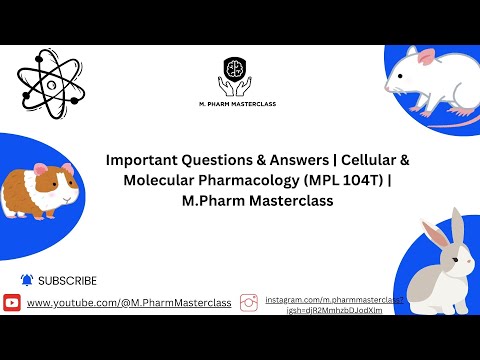 Important Questions & Answers | Cellular & Molecular Pharmacology (MPL 104T) | M.Pharm Masterclass