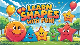 Learn Shapes for Kids 🔺🔵⬛⭐ Circle, Triangle, Square, Star & More | Fun Shapes Song for Toddlers