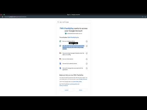 TMH PlanMyDay OAUTH Verificiation Video