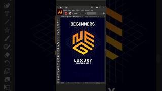 Creating a Modern & Minimal illustrated logo Adobe Illustrator Tutorial #inaa_graphics #shortvideo