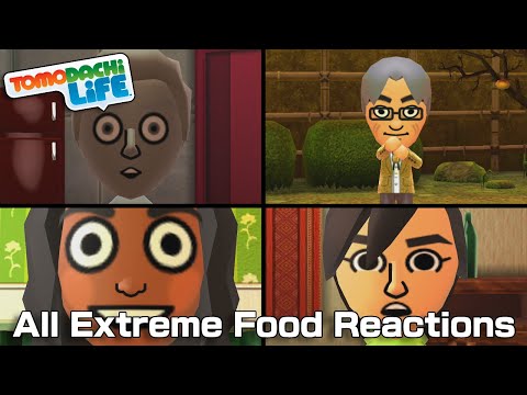 Tomodachi Life - All Extreme Food Reactions