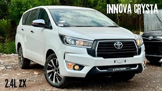New Updated Toyota Innova Crysta 2024 ❤️ ZX Top Model @ Rs 26.30L | Diesel Manual White Colour!