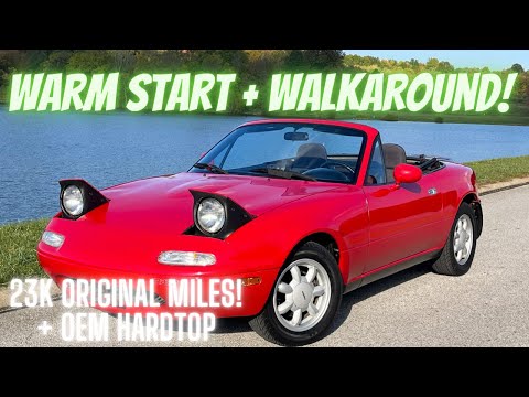 1990 Mazda Miata Warm Start & Walkaround! | 23k Original Miles! | Cars & Bids
