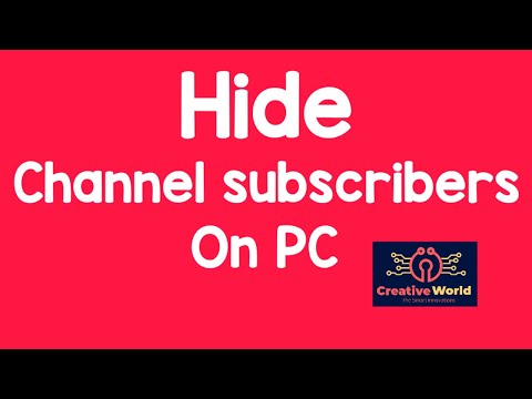 How to hide Subscribers on YouTube 2021 on PC