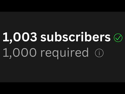 If you want 1000 subscribers... do this