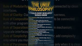 The Unix Philosophy — 17 Rules Every Developer Should Know