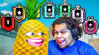 Pineapple and PeeWee 2v2 Every Rank in Siege (tongue)