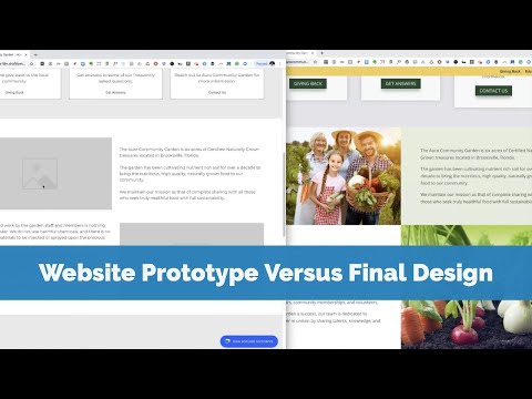 Website Prototype Using Draftium vs Final Design