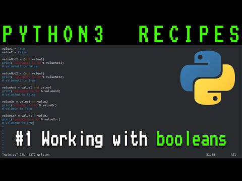 Python3 recipes #1 - Working with booleans