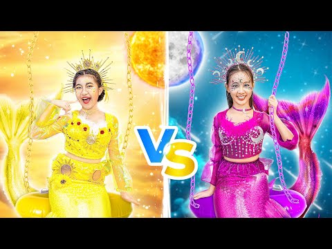 Day Mermaid vs Night Mermaid! Who Will Win The Makeover Challenge?